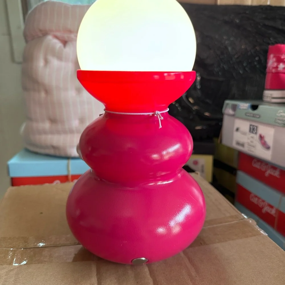2 Room Essentials Pink Battery-Operated LED Table Lamps